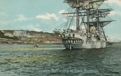 German Battleship in Cork Harbour, Ireland