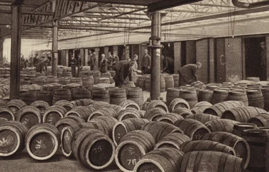 Loading Railway Wagons, St James