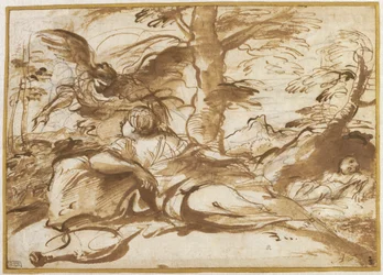 The Angel Appearing to Hagar in the Desert (recto), c.1660