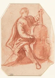 Viola da Gamba Player, Three-Quarter View