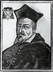 Portrait of Pierre de Berulle, French Catholic theologist and cardinal, print