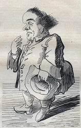 A Deep Thinker - Cartoon by Pier Leone Ghezzi (1740)