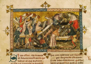 The burial of the victims of the plague in Tournai, ca. 1353