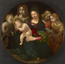Virgin and Child with the Young Saint John the Baptist, Saint Cecilia, and Angels, c.1505
