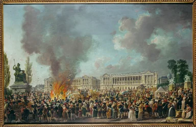The Emblems of Monarchy are Burnt on the Place de la Concorde
