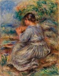 Girl Seated in a Landscape