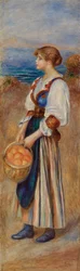 Girl with Basket of Oranges