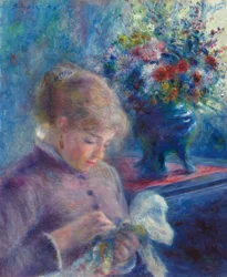 Young Woman Sewing