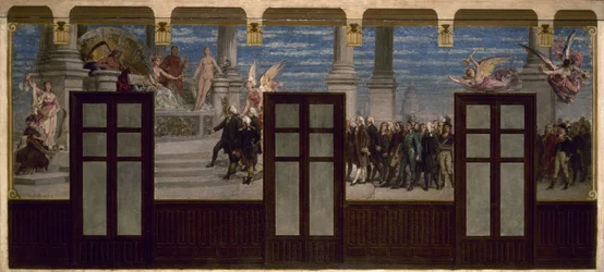 Sketch for the 20th Arrondissement Town Hall: The Great Men of the Revolution before the Tribunal of Posterity
