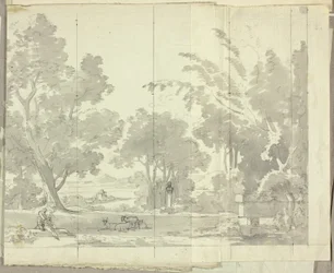 Fantasy Landscape with Ruins and Figures