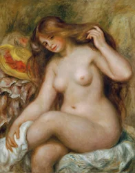 Bather with Blonde, Loose Hair