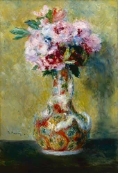 Bouquet of Flowers in a Japanese Vase
