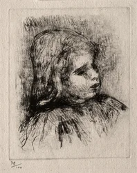 Claude Renoir, Three-Quarter View to the Right, 1908