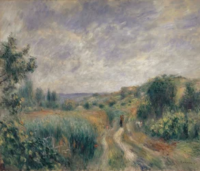 Landscape near Essoyes Landscape with Two Figures on the Grass