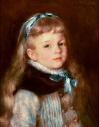 Mademoiselle Grimprel with Blue Ribbon