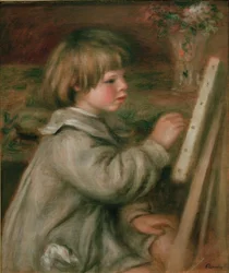 Portrait of Claude Renoir Painting. Claude at the Easel
