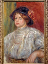 Portrait of Gabrielle with hat