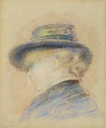 Profile of a Young Woman in a Blue Hat