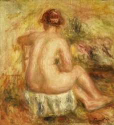 Seated Female Nude, View from behind