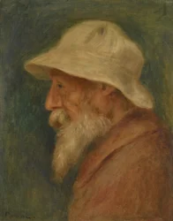 Self-portrait with white hat