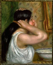 The Toilet: Woman Painting Herself