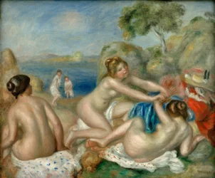 Three Bathers with Crab