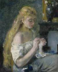 Woman Crocheting