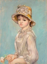 Young Girl with a Rose