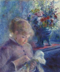 Young Woman Sewing