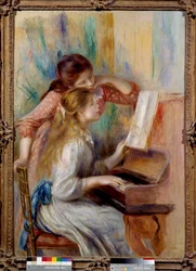 Young girls at the piano Preparatory study (1892)