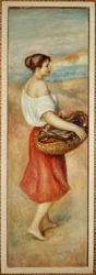 Young Woman with a Basket of Fish