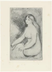 Seated naked woman