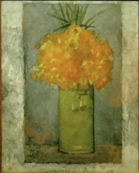 Bouquet of Daffodils (Daffodils in a Green Pot)