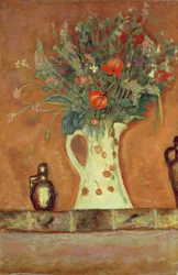 Flowers on a Mantelpiece