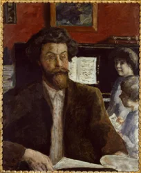 Composer Claude Terrasse with Sons Jean and Charles