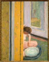 Nude with Yellow Curtain