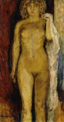 Nude, illuminated by a Lamp