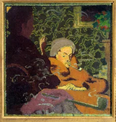 Privacy. Characters smoking the pipe