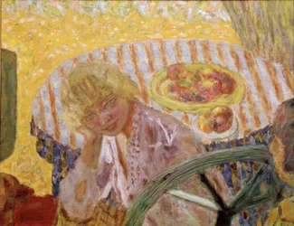 Young Women in the Garden or the Striped Tablecloth