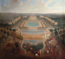 General view of the chateau and pavilions at Marly