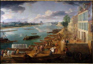 View of Paris, taken from the Quai de la Rapee in 1716 (detail). Painting by Pierre Denis Martin. Paris, Musee Carnavalet