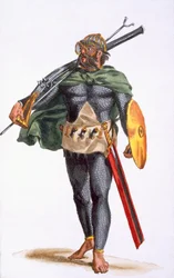 A warrior of the Cap Verde Islands, from 
