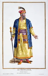 Aurengzeb, Great Khan of the Mongol Hordes from Recuil des Estampes, Representant les Rangs et les Dignites, Suivant le Costume de Toutes les Nations Existantes, Published 1780