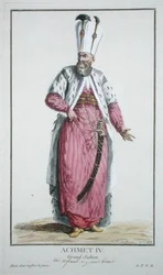 Sultan Achmet IV (r.1603-17) from Recuil des Estampes, representing the Ranks and Dignities, following the Costume of all existing Nations, published 1780