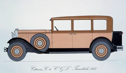 Plate Representing the 1931 Citroen Family Car