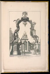 Cartouche and Fountain