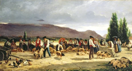 The Pig Market, 1875