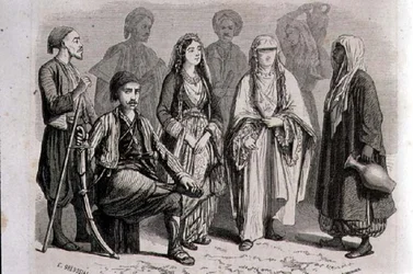 Anatolian Dress in the 1860s, engraved by Stephane Pannemaker