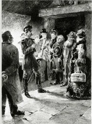 A German Officer Asks Boulle de Tallow in Exchange for the Freedom of All the Passengers Who Have Been Arrested in the Diligence. In 