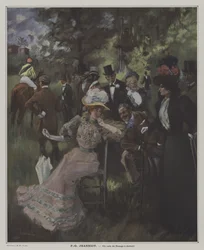 A Corner of the Weighing Room at Auteuil